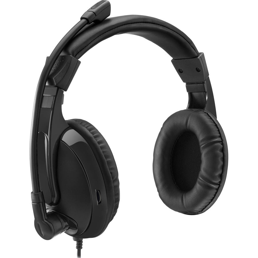 Adesso Xtream H5 - Multimedia Headset with Microphone - Stereo - Mini-phone (3.5mm) - Wired - 32 Ohm - 20 Hz to 20 kHz - Over-the-head - Binaural - Circumaural - 6 ft Cable - Omni-directional Microphone - Black