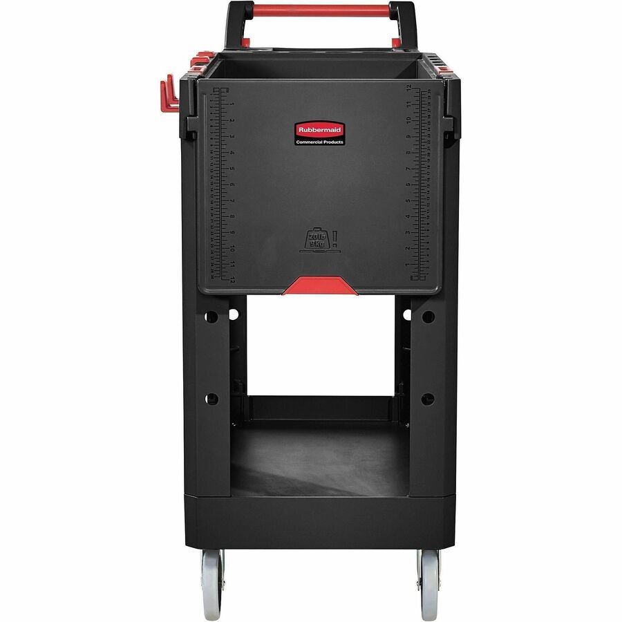 Rubbermaid Commercial Heavy Duty Adaptable Utility Cart - Push/Pull Handle - 520 lb Load Capacity - 4 Casters - 4" Caster Size - Plywood, Foam - 46.20" Length x 17.75" Width x 36" Height - Black - 1 Each