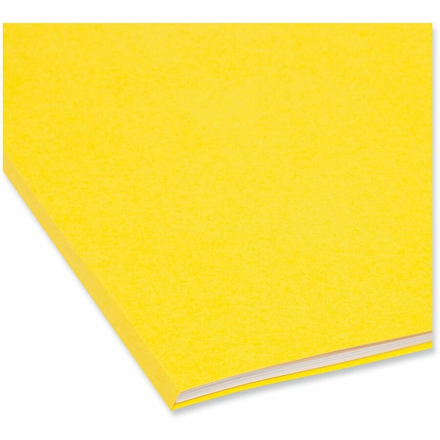 Smead SuperTab 1/3 Tab Cut Letter Recycled Top Tab File Folder - 8 1/2" x 11" - Assorted Tab Position - 11 pt. - Blue, Green, Red, Yellow - 10% Recycled - 24 / Pack