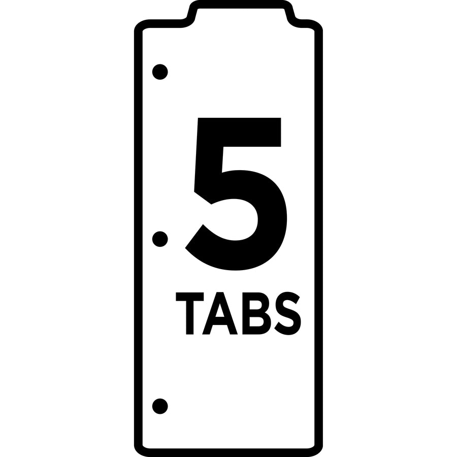 Avery&reg; Snap-In Plastic Bookmark Dividers, 5 Tabs, 1 Set, Multicolor (24908) - Monthly - 1 Month Single Page Layout - 10" x 10" Sheet Size - White, Multicolor - Plastic - Repositionable, Self-adhesive, Write on/Wipe off, Dry Erase Surface, Durable, ...