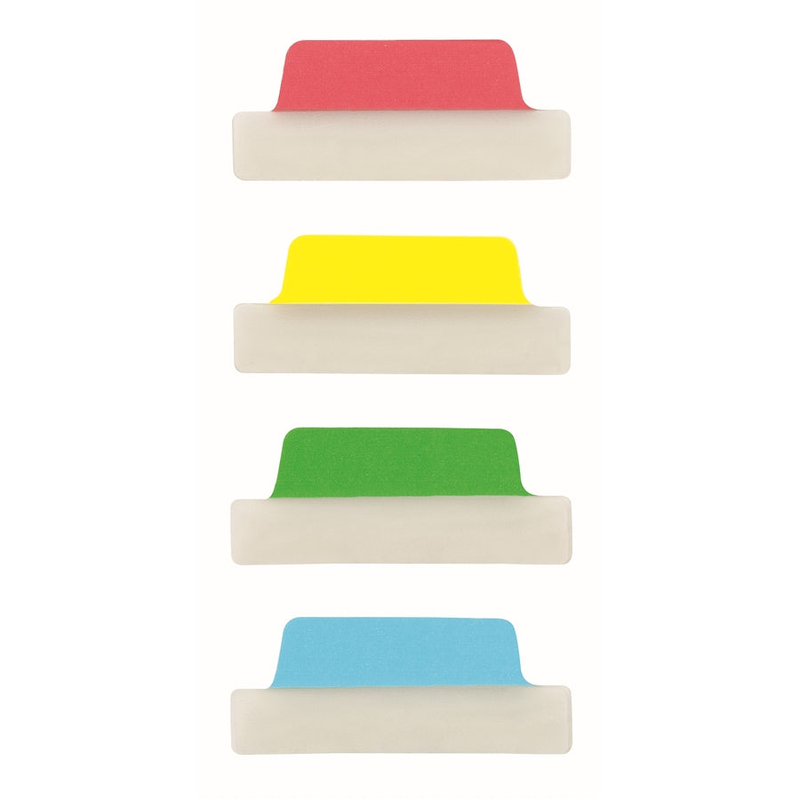 Avery&reg; UltraTabs Repositionable Margin Tabs - 48 Tab(s) - 1" Tab Height x 2.50" Tab Width - Green Film, Clear Paper, Yellow, Red, Blue Tab(s) - 48 / Pack
