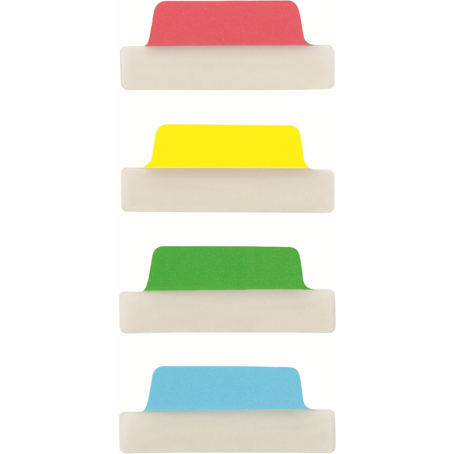 Avery&reg; UltraTabs Repositionable Margin Tabs - 48 Tab(s) - 1" Tab Height x 2.50" Tab Width - Green Film, Clear Paper, Yellow, Red, Blue Tab(s) - 48 / Pack