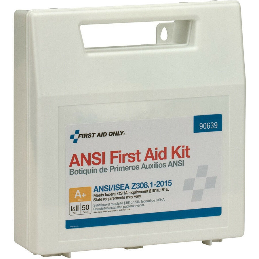 First Aid Only Only 50-person Bulk Plastic 1st Aid Kit - 183 x Piece(s) For 50 x Individual(s) - 11" Height x 3" Width x 10.8" Length - Plastic Case - 1 Each
