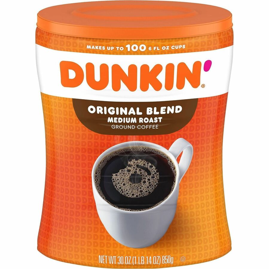 Dunkin' Donuts Original Blend Coffee - Medium - 30 oz - Original Blend - 4 / Carton