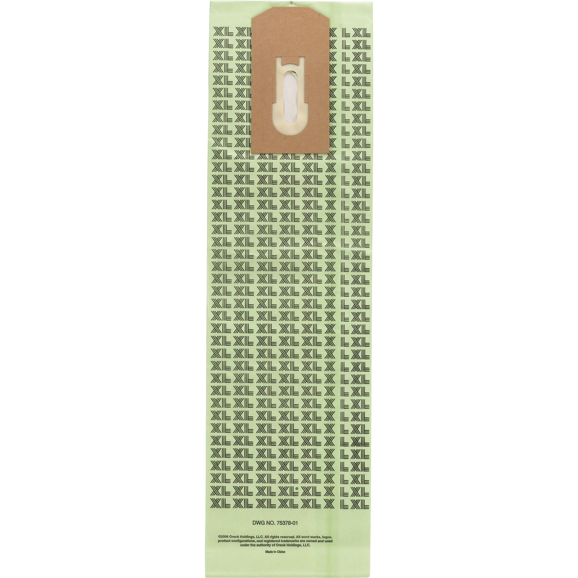 Oreck XL Standard Upright Hypoallergenic Filtration Bags - 9/Pack - 24 / Carton - Green