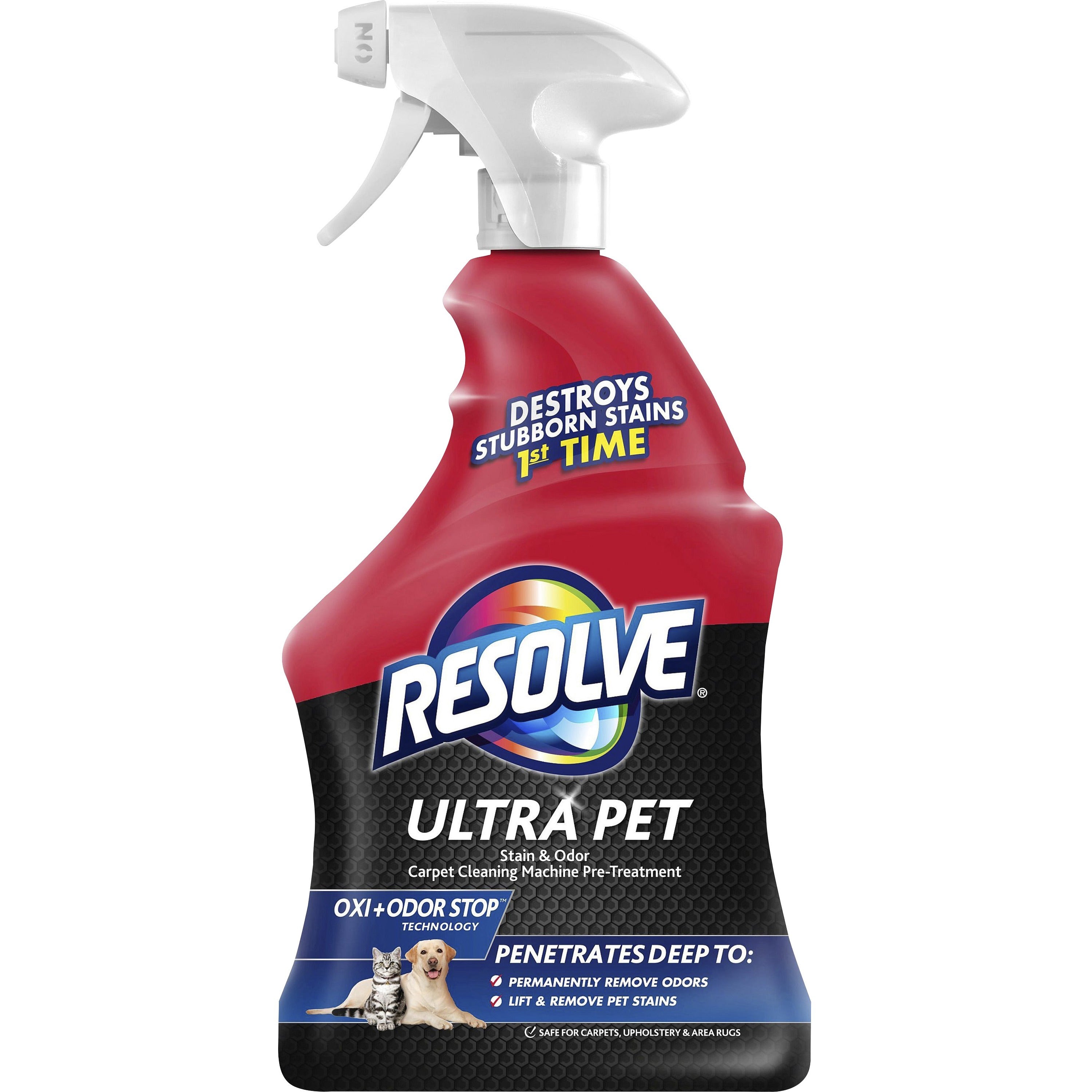 Resolve Ultra Stain/Odor Remover - For Cat, Dog - Recommended for Stain Removal, Odor Removal, Urine Stain, Feces, Urine Smell, Vomit, Red Wine, Juice, Residue, Food Stain - Fresh Scent - 1 quart - 6 / Carton