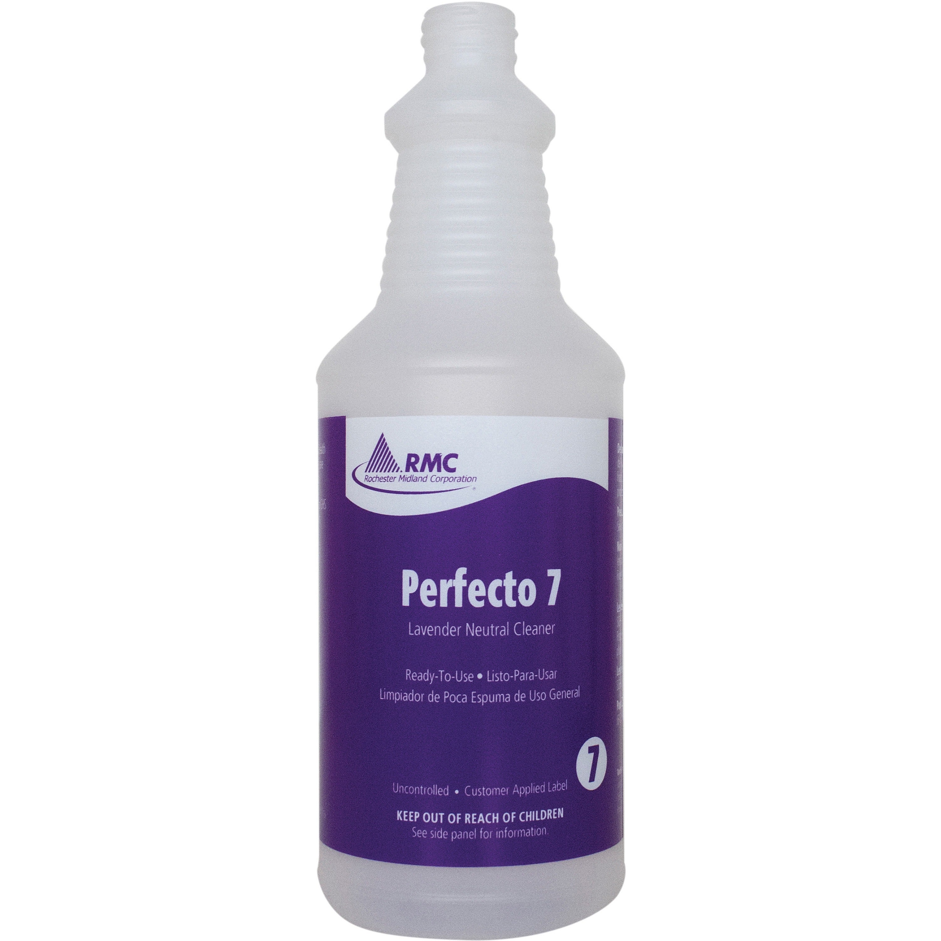 RMC Perfecto 7 Lavender Neutral Cleaner Bottles - Purple - 48 / Carton