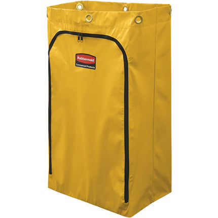 Rubbermaid Commercial 6173 Cleaning Cart 24-Gallon Replacement Bags - 24 gal Capacity - 9.10" Length x 6.50" Width - Zipper Closure - Yellow - Vinyl - Janitorial Cart - 4 / Carton