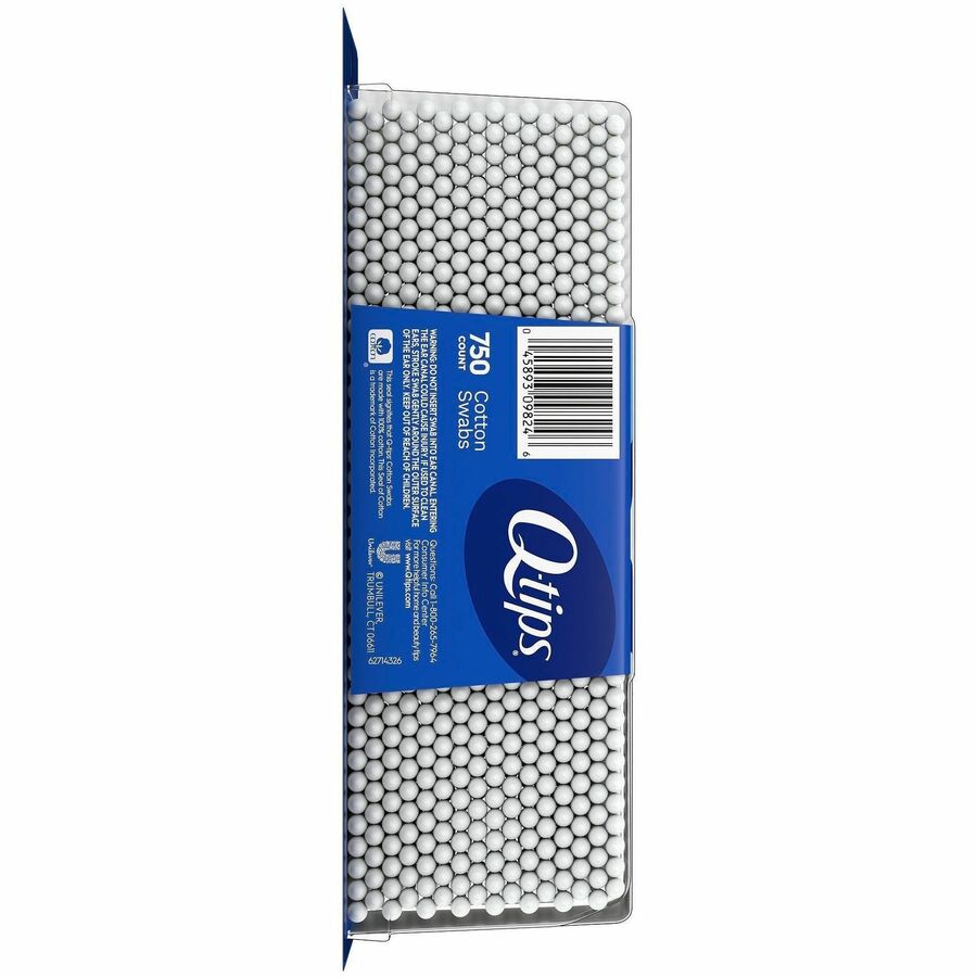 Q-tips Cotton Swabs - White - Cotton - 750 / Pack