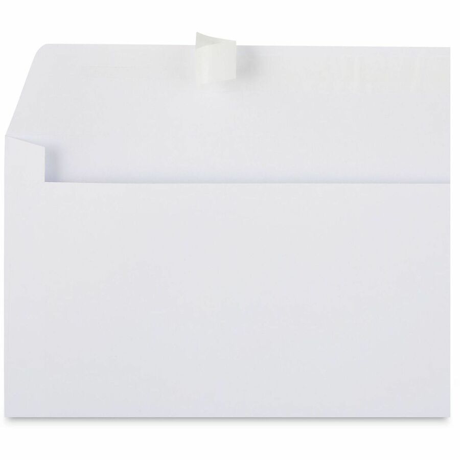 Universal Envelope - Business - #10 - 9 1/2" Width x 4 1/8" Length - 24 lb - Self Adhesive - White - Paper Stock - 100 / Box