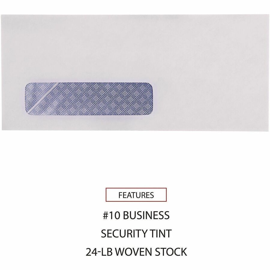 Universal Envelope - Business - #10 - 9 1/2" Width x 4 1/10" Length - 24 lb - Gummed - White - Paper Stock - 500 / Box