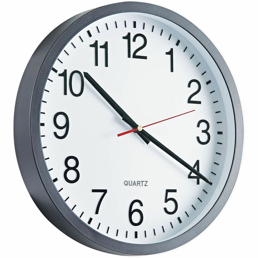 Universal Wall Clock - Analog - Quartz - Black Case - Plastic