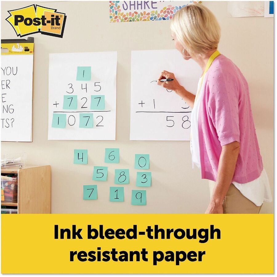 Post-it&reg; Super Sticky Easel Pad - 20 Sheets - White Paper - Super Sticky, Portable, Self-stick, Resist Bleed-through, Removable, Sturdy Back - Recycled - 1 Each