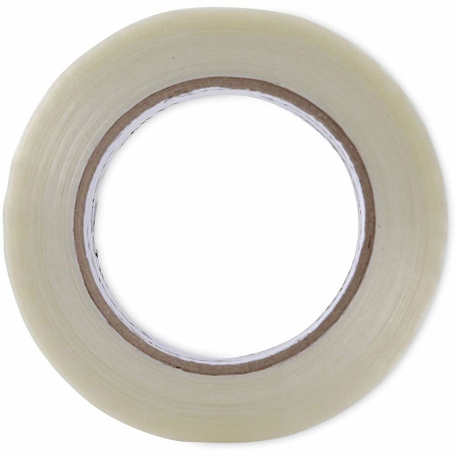 Universal 120# Utility Grade Filament Tape, 3" Core, 48 mm x 54.8 m, Clear - 59.93 yd Length x 1.89" Width x 4.3 mil Thickness - 3" Core - Clear - Synthetic Rubber - Plastic Backing - 1 Roll