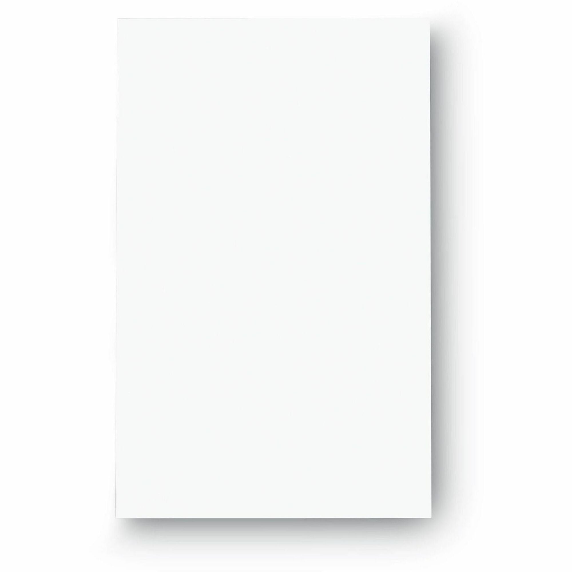 Universal Scratch Pads, Unruled, 5 x 8, White, 100 Sheets, 12/Pack - 1 Subject(s) - 100 Sheets - Plain - Glued - Unruled Front Ruling - 16 lb Basis Weight - 8" Height x 5" Width - White Paper - 12 / Pack