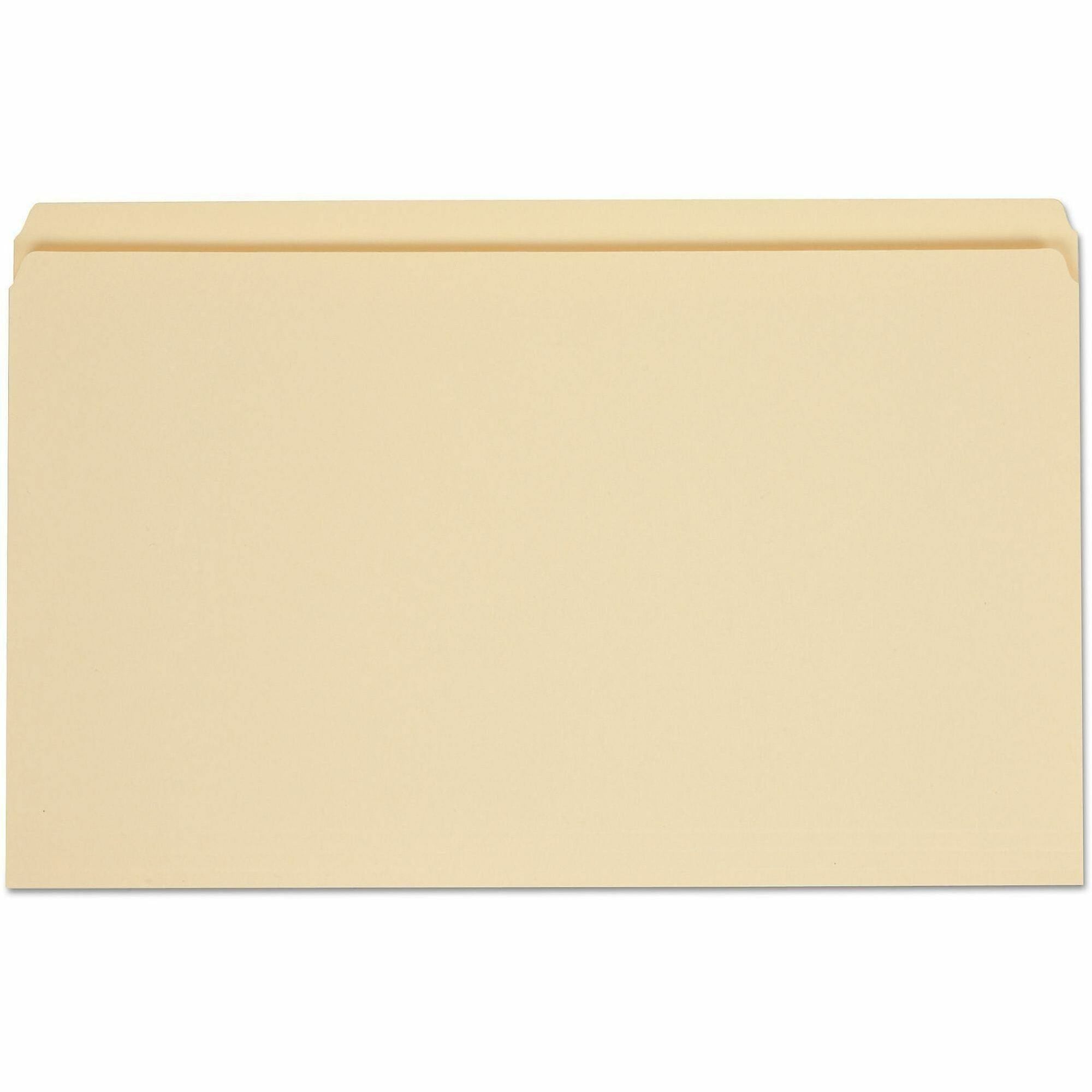 Universal Straight Tab Cut Legal Top Tab File Folder - 8 1/2" x 14" - 3/4" Expansion - Top Tab Position - 11 pt. - Manila - 100 Box