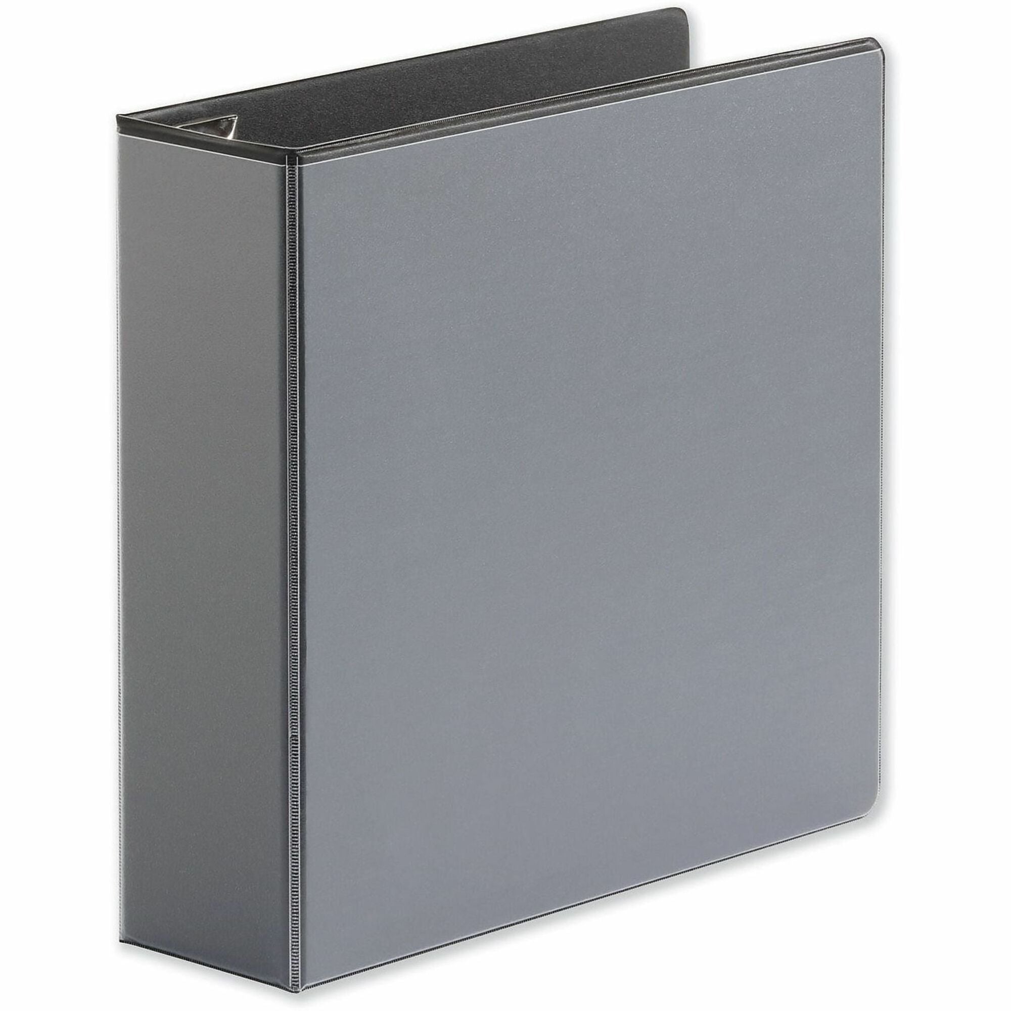 Universal Deluxe Easy-to-Open D-Ring View Binder, 3 Rings, 3" Capacity, 11 x 8.5, Black - 3" Binder Capacity - Letter - 8 1/2" x 11" Sheet Size - 650 Sheet Capacity - 3 Ring(s) - Fastener(s): Ring - Pocket(s): 2, Inside Front & Back - Polypropylene - B...