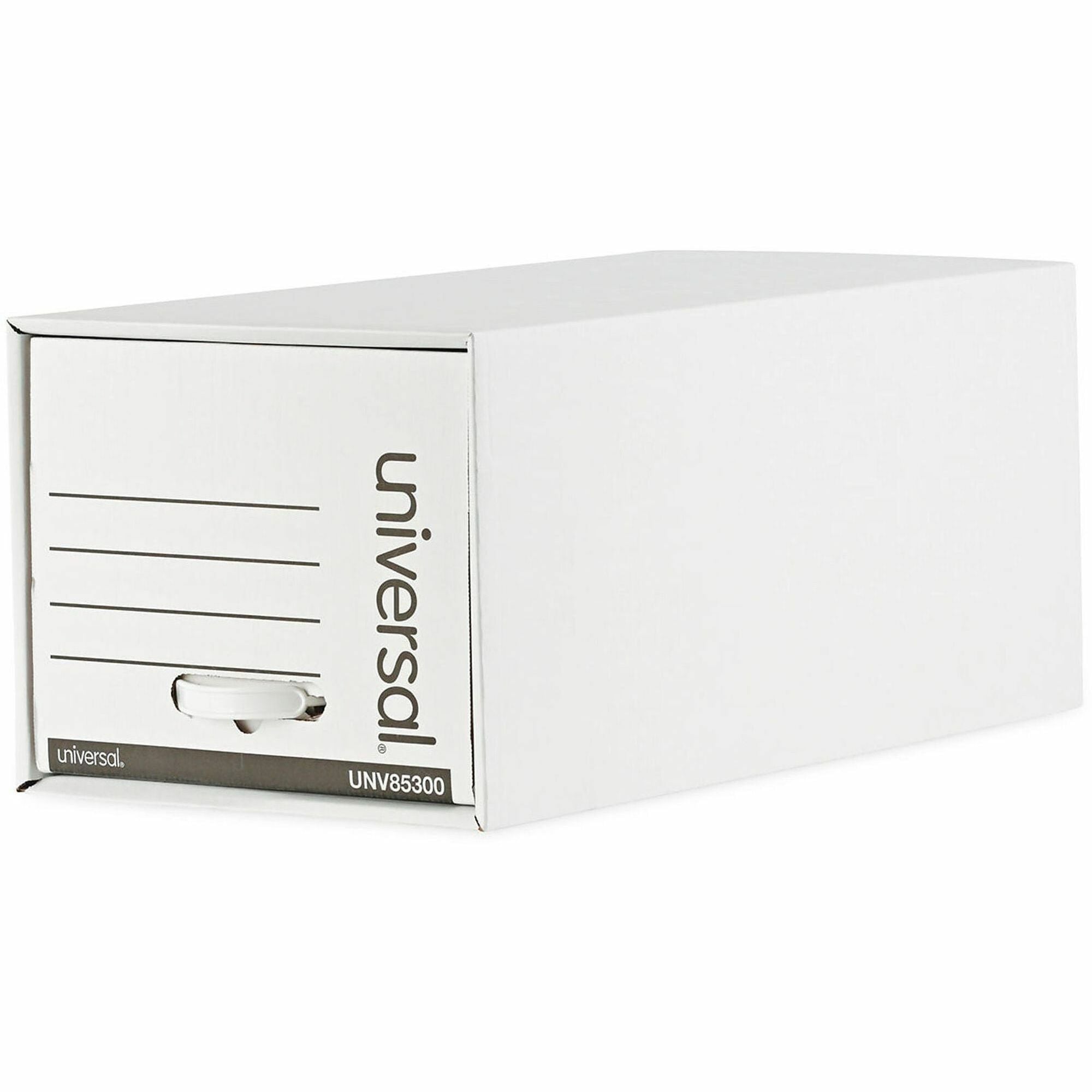 Universal Heavy-Duty Storage Drawers, Letter Files, 14" x 25.5" x 11.5" , White, 6/Carton - Internal Dimensions: 12.50" Width x 23.50" Depth x 10.25" Height - External Dimensions: 14" Width x 25.5" Depth x 11.5" Height - Media Size Supported: Letter - ...