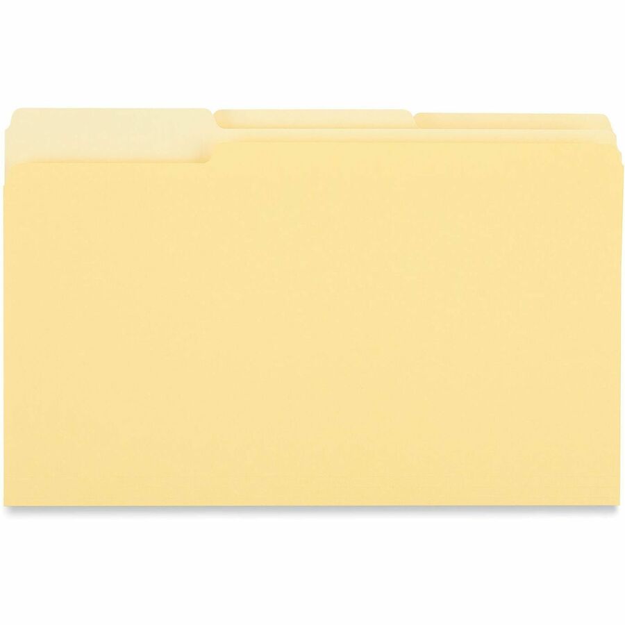 Universal 1/3 Tab Cut Letter Top Tab File Folder - 8 1/2" x 11" - Assorted Tab Position - 11 pt. - Stock - 100 Box