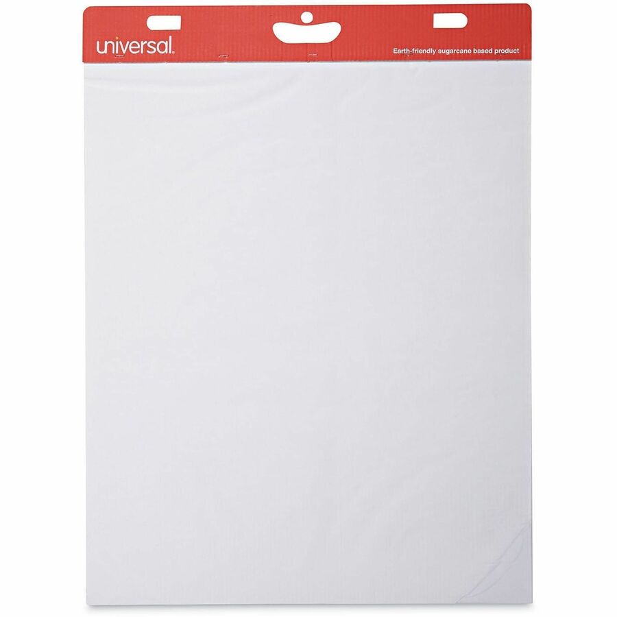 Universal Easel Pad - 1 Subject(s) - 50 Sheets - Tape Bound - Unruled Front Ruling - 15 lb Basis Weight - 34" Height x 27" Width - White Paper - Cardboard Cover - 2 / Carton