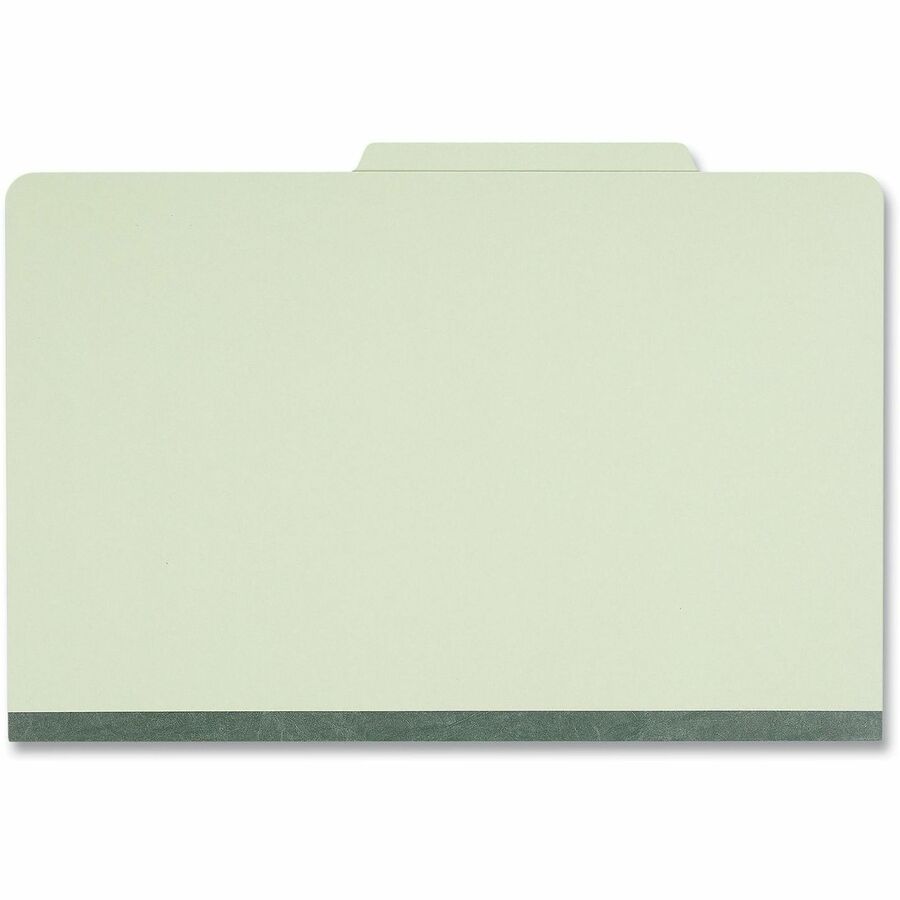 Universal 2/5 Tab Cut Legal Classification Folder - 8 1/2" x 14" - 3" Expansion - 8 Fastener(s) - 2" Fastener Capacity - Top Tab Location - Right of Center Tab Position - 3 Divider(s) - Green - 10 Box