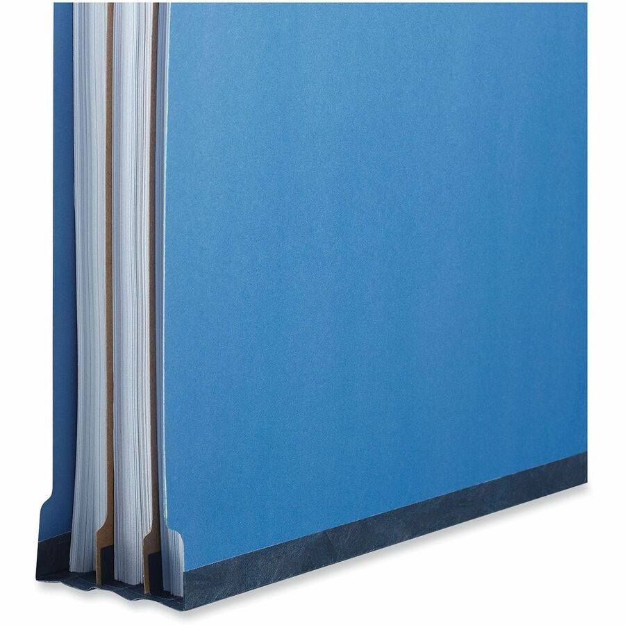 Universal 2/5 Tab Cut Legal Classification Folder - 8 1/2" x 14" - 2" Expansion - 4 Fastener(s) - 2" Fastener Capacity - Top Tab Location - Right of Center Tab Position - 1 Divider(s) - Cobalt Blue - 10 Box