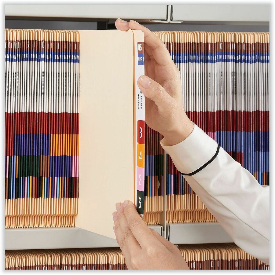 Universal Straight Tab Cut Legal Classification Folder - 8 1/2" x 14" - 3/4" Expansion - 2 Fastener(s) - 2" Fastener Capacity - End Tab Location - Manila - 50 Box