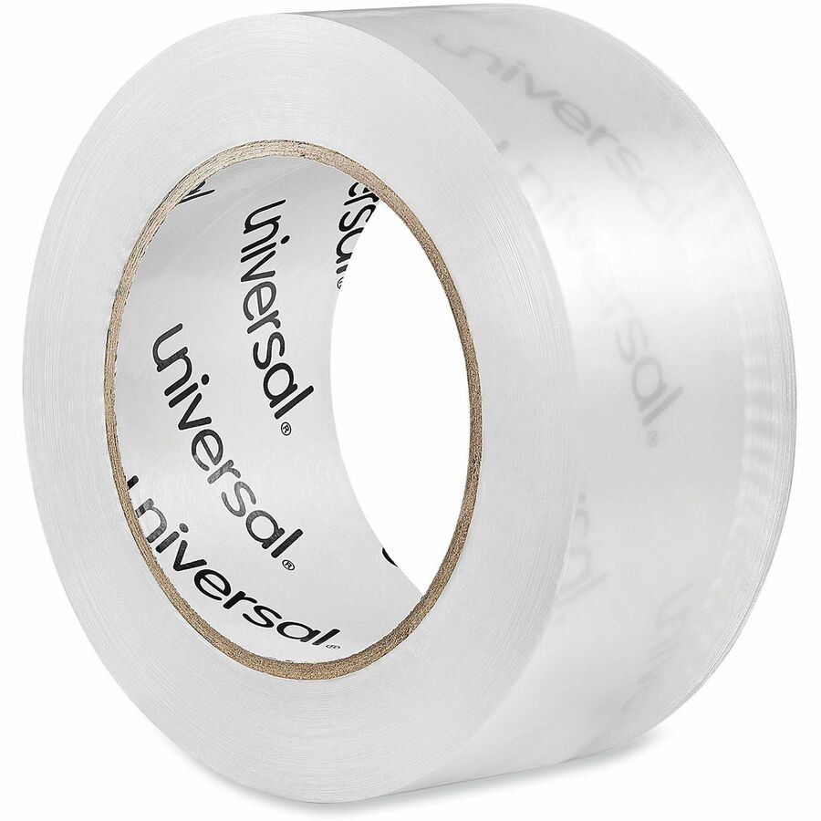 Universal Packaging Tape - 109 yd Length x 1.88" Width x 2 mil Thickness - 3" Core - Clear - Acrylic - Plastic Backing - 6 / Pack