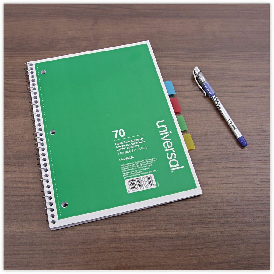 Universal Flag - 100 - Rectangle - Green - Removable, Self-stick, Pop-up, Repositionable - Dispenser Included - 100 / Pack