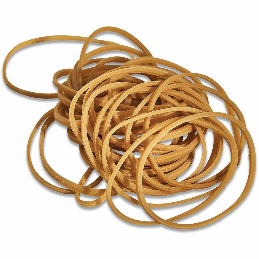 Universal Rubber Bands, Size 14, 0.04" Gauge, Beige, 1 lb Box, 2,200/Pack - Size: #14 - 2" Length x 0.1" Width - 6 lb/in - Rubber - Beige - 2200 / Pack