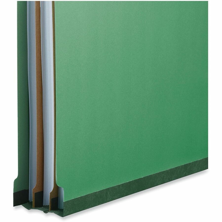 Universal 2/5 Tab Cut Legal Classification Folder - 8 1/2" x 14" - 2" Expansion - 4 Fastener(s) - 2" Fastener Capacity - Top Tab Location - Right of Center Tab Position - 1 Divider(s) - Emerald Green - 10 Box