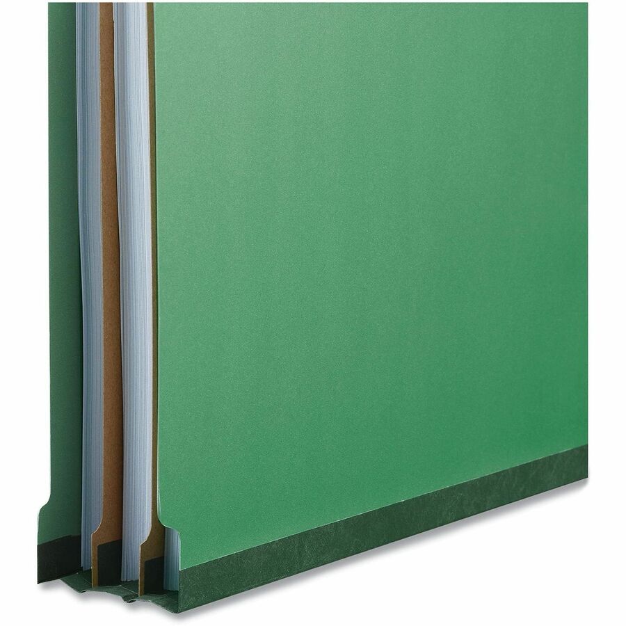 Universal Straight Tab Cut Letter Classification Folder - 8 1/2" x 11" - 2" Expansion - 6 Fastener(s) - 2" Fastener Capacity - End Tab Location - 2 Divider(s) - Green - 10 Box