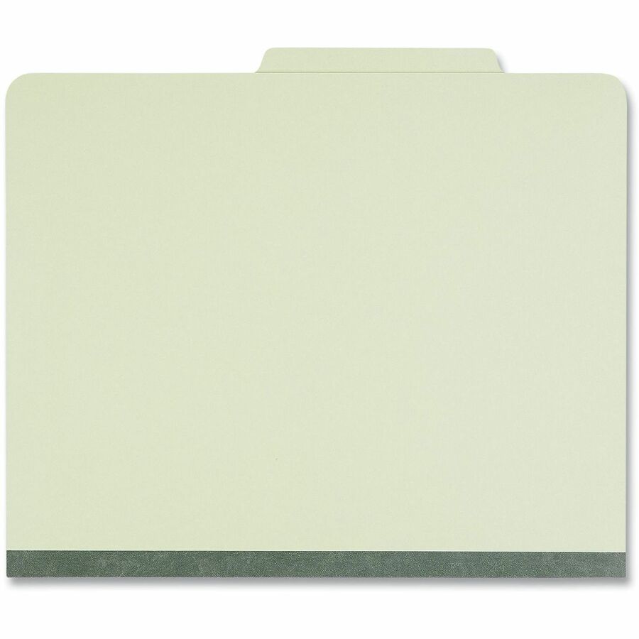 Universal 2/5 Tab Cut Letter Classification Folder - 8 1/2" x 11" - 2" Expansion - 6 Fastener(s) - 2" Fastener Capacity - Top Tab Location - Right of Center Tab Position - 2 Divider(s) - Green - 10 Box