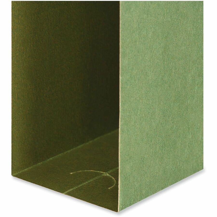 Universal 1/5 Tab Cut Letter Hanging Folder - 8 1/2" x 11" - 2" Expansion - Assorted Tab Position - 11 pt. - Stock - Standard Green - 25 Box
