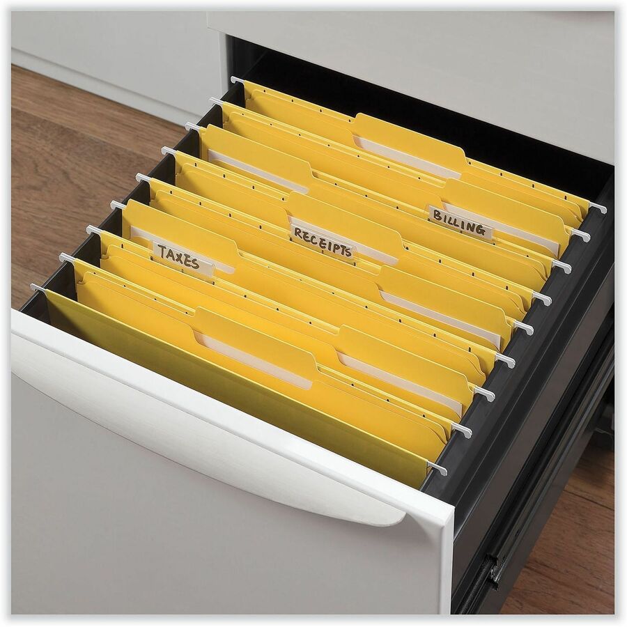 Universal 1/3 Tab Cut Letter Top Tab File Folder - 8 1/2" x 11" - 1" Expansion - Assorted Tab Position - 11 pt. - Stock - 100 Box