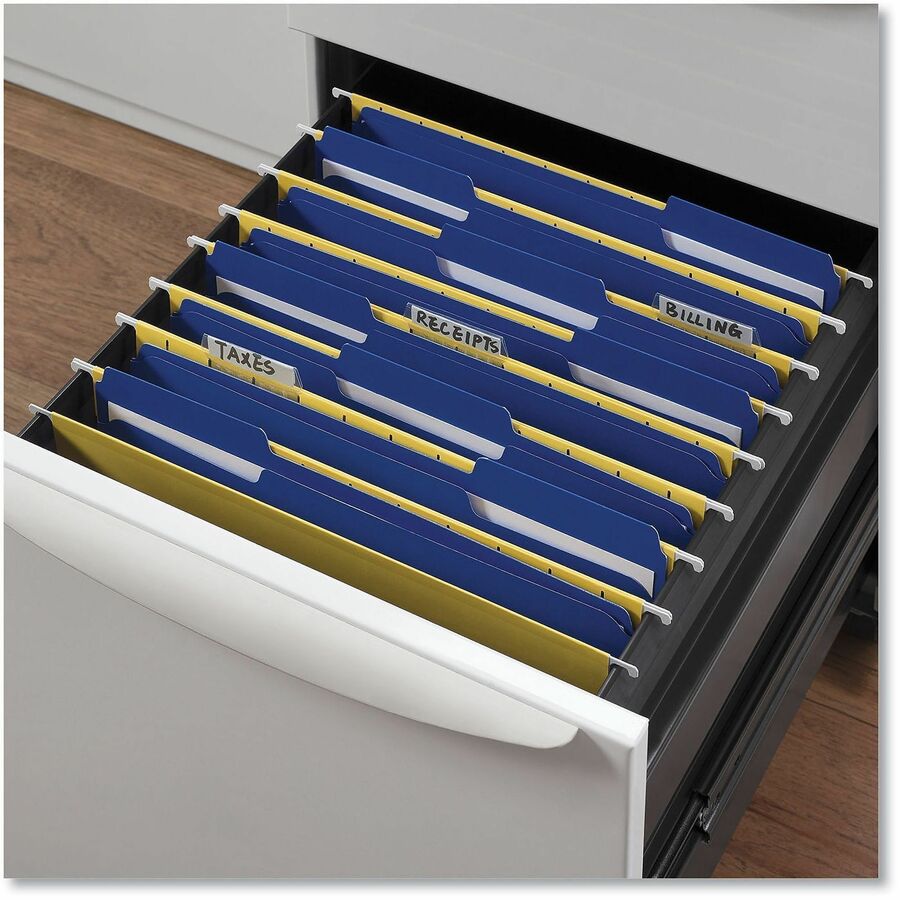 Universal 1/3 Tab Cut Letter Top Tab File Folder - 8 1/2" x 11" - 1" Expansion - Assorted Tab Position - 11 pt. - Stock - 100 Box