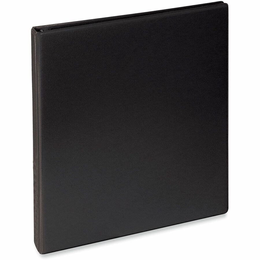 Universal Slant D-Ring View Binder, 3 Rings, 0.5" Capacity, 11 x 8.5, Black - 1/2" Binder Capacity - Letter - 8 1/2" x 11" Sheet Size - 120 Sheet Capacity - 3 Ring(s) - Fastener(s): Ring - Pocket(s): 2, Inside Front & Back - Polypropylene - Black - Non...