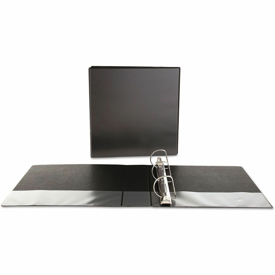Universal Slant D-Ring View Binder, 3 Rings, 2" Capacity, 11 x 8.5, Black - 2" Binder Capacity - Letter - 8 1/2" x 11" Sheet Size - 500 Sheet Capacity - 3 Ring(s) - Fastener(s): Ring - Pocket(s): 2, Inside Front & Back - Polypropylene - Black - Non-sti...