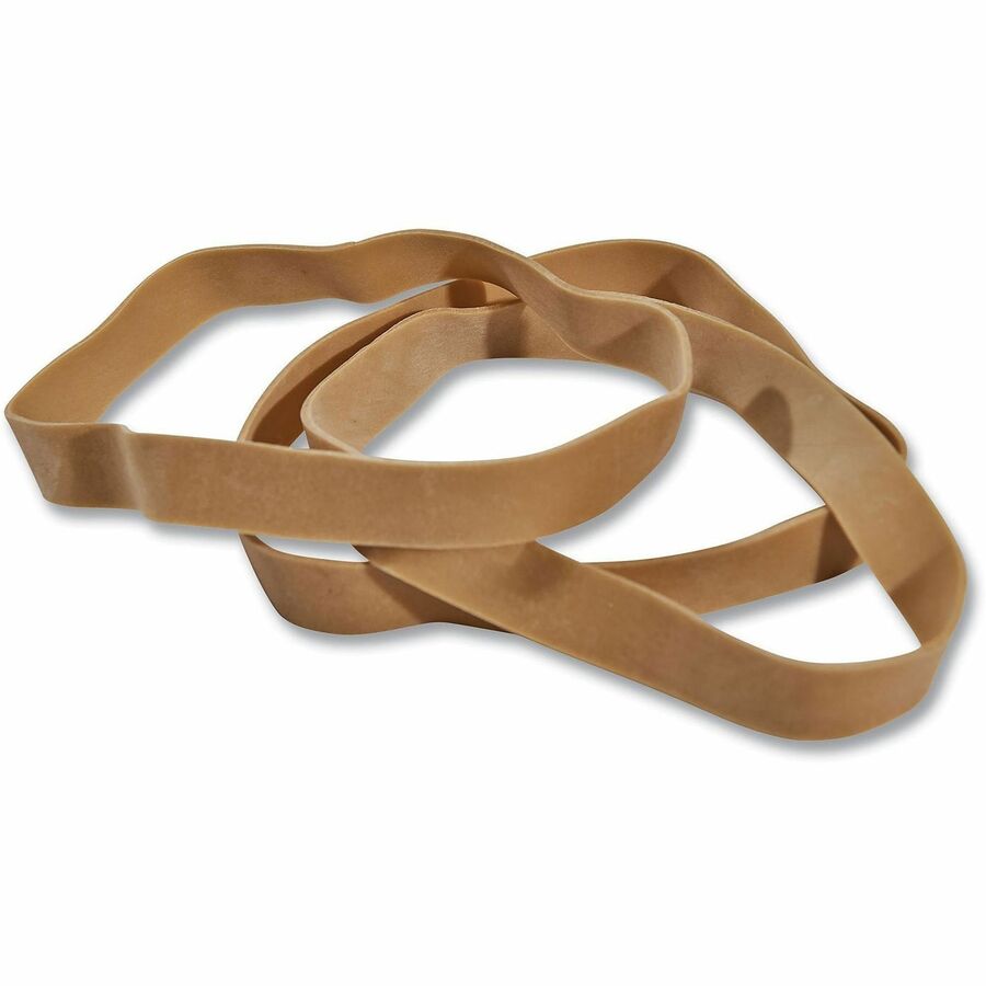 Universal Rubber Bands, Size 107, 0.06" Gauge, Beige, 1 lb Box, 40/Pack - Size: #107 - 7" Length x 0.6" Width - 48 lb/in - Rubber - Beige - 40 / Pack