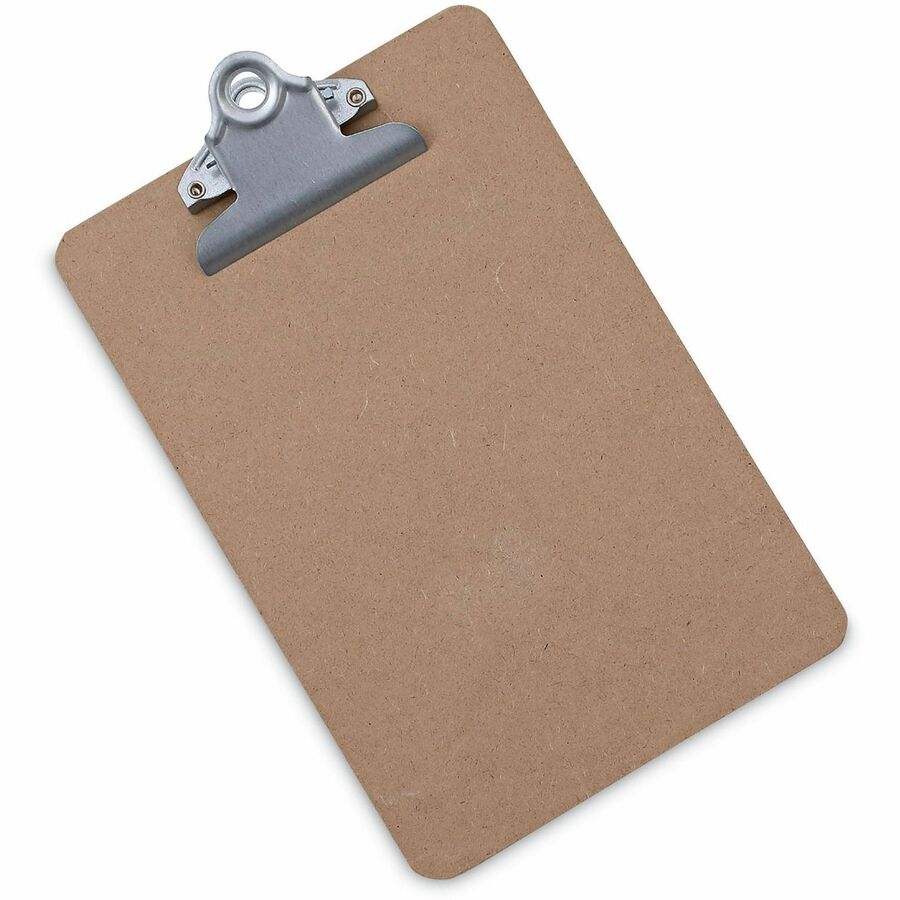 Universal Clipboard - 0.75" Clip Capacity - Storage for Document, Form, Paper - 5" x 8" Sheet Size - Hardboard - Brown - 1 / Each