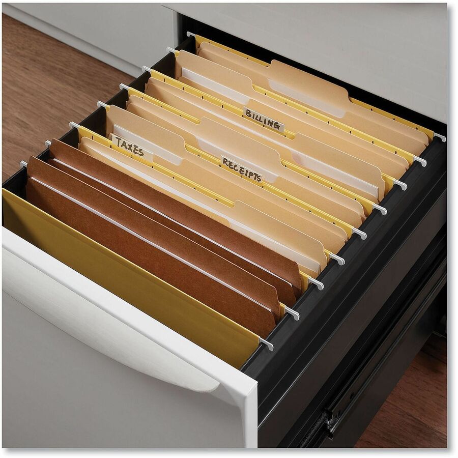 Universal Straight Tab Cut Letter Top Tab File Folder - 8 1/2" x 11" - 3/4" Expansion - Top Tab Position - 11 pt. - Kraft - 100 Box