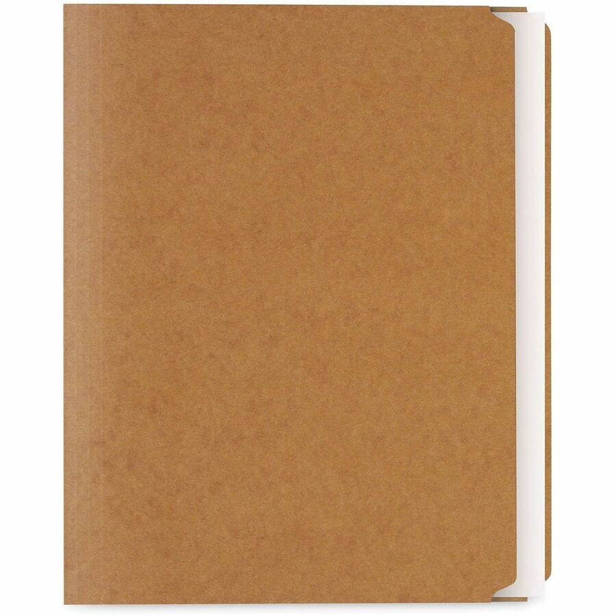 Universal Straight Tab Cut Letter Top Tab File Folder - 8 1/2" x 11" - 3/4" Expansion - Top Tab Position - 11 pt. - Kraft - 100 Box