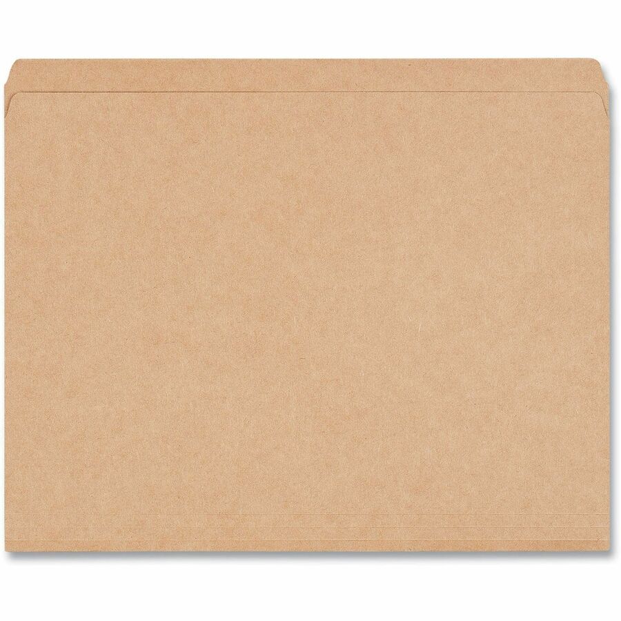 Universal Straight Tab Cut Letter Top Tab File Folder - 8 1/2" x 11" - 3/4" Expansion - Top Tab Position - 11 pt. - Kraft - 100 Box