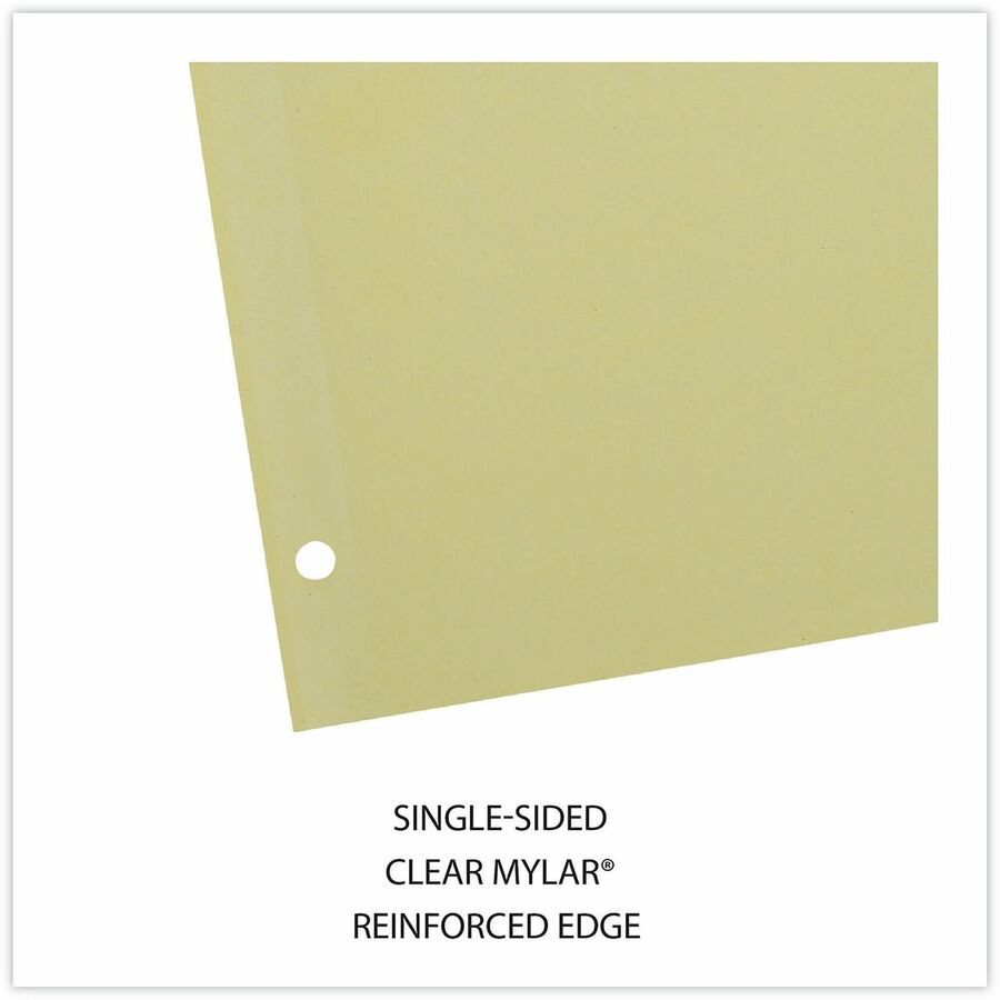 Universal Insertable Tab Index, 8-Tab, 11 x 8.5, Buff, Clear Tabs, 24 Sets - 8 Side Tab(s) - Letter - 8.50" Width x 11" Length - 3 Hole Punched - Buff Paper Divider - Clear Plastic Tab(s) - Recycled - Customizable, Mylar Reinforced Edge - 24 / Set