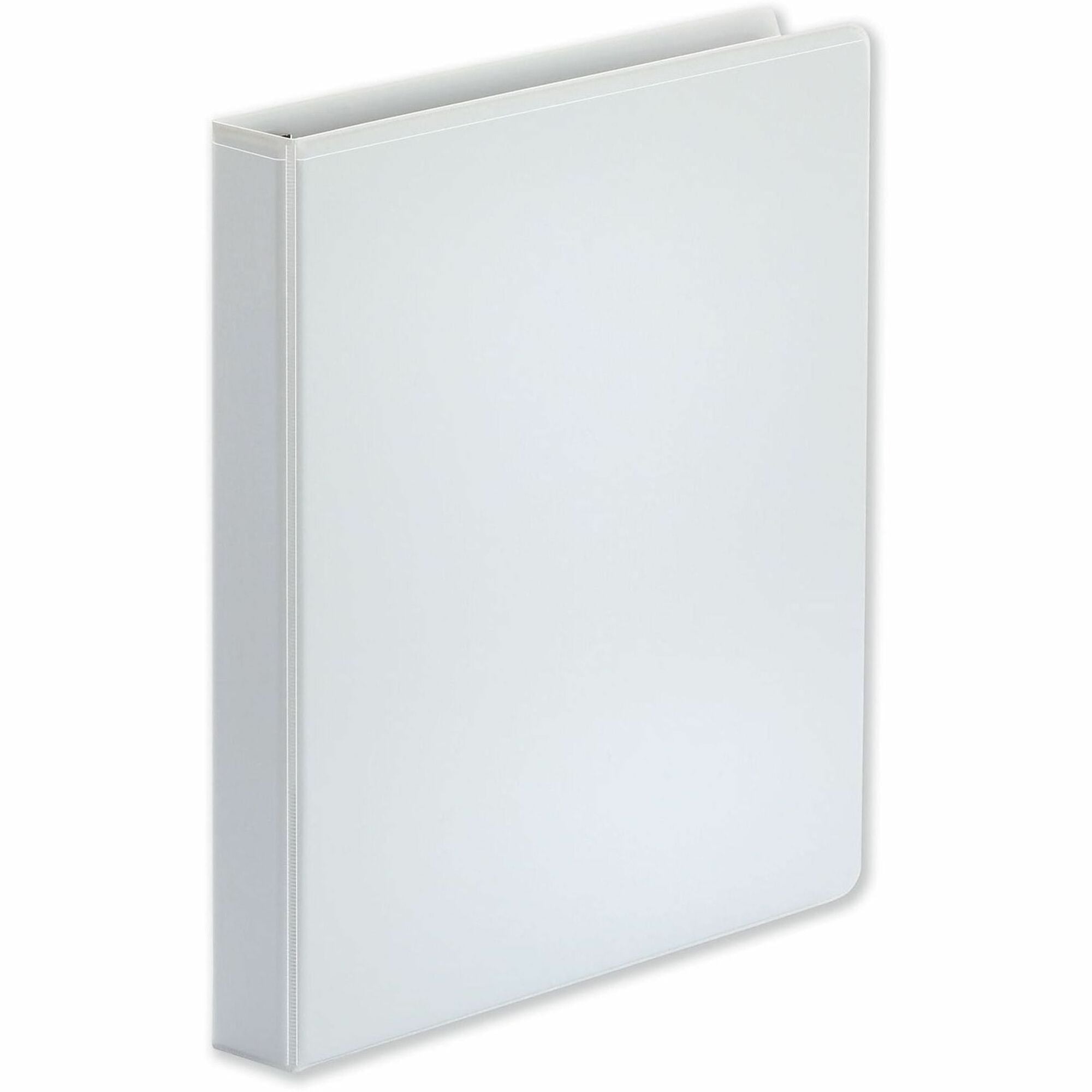 Universal Deluxe Easy-to-Open D-Ring View Binder, 3 Rings, 1" Capacity, 11 x 8.5, White - 1" Binder Capacity - Letter - 8 1/2" x 11" Sheet Size - 250 Sheet Capacity - 3 Ring(s) - Fastener(s): Ring - Pocket(s): 2, Inside Front & Back - Polypropylene - W...