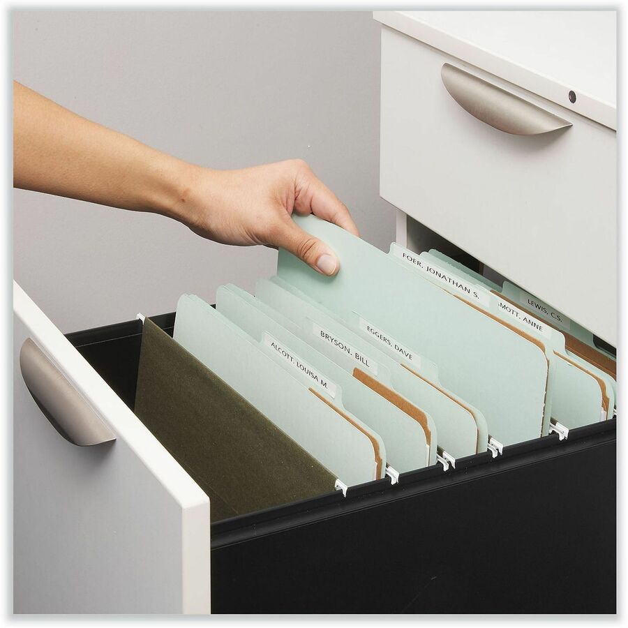 Universal 2/5 Tab Cut Letter Classification Folder - 8 1/2" x 11" - 2" Expansion - 4 Fastener(s) - 2" Fastener Capacity - Top Tab Location - Right of Center Tab Position - 1 Divider(s) - Gray - 10 Box