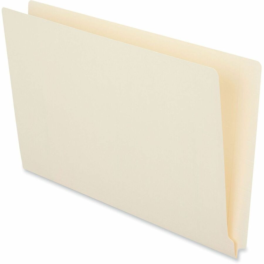 Universal Straight Tab Cut Legal End Tab File Folder - 8 1/2" x 14" - 3/4" Expansion - 11 pt. - Manila - 100 Box