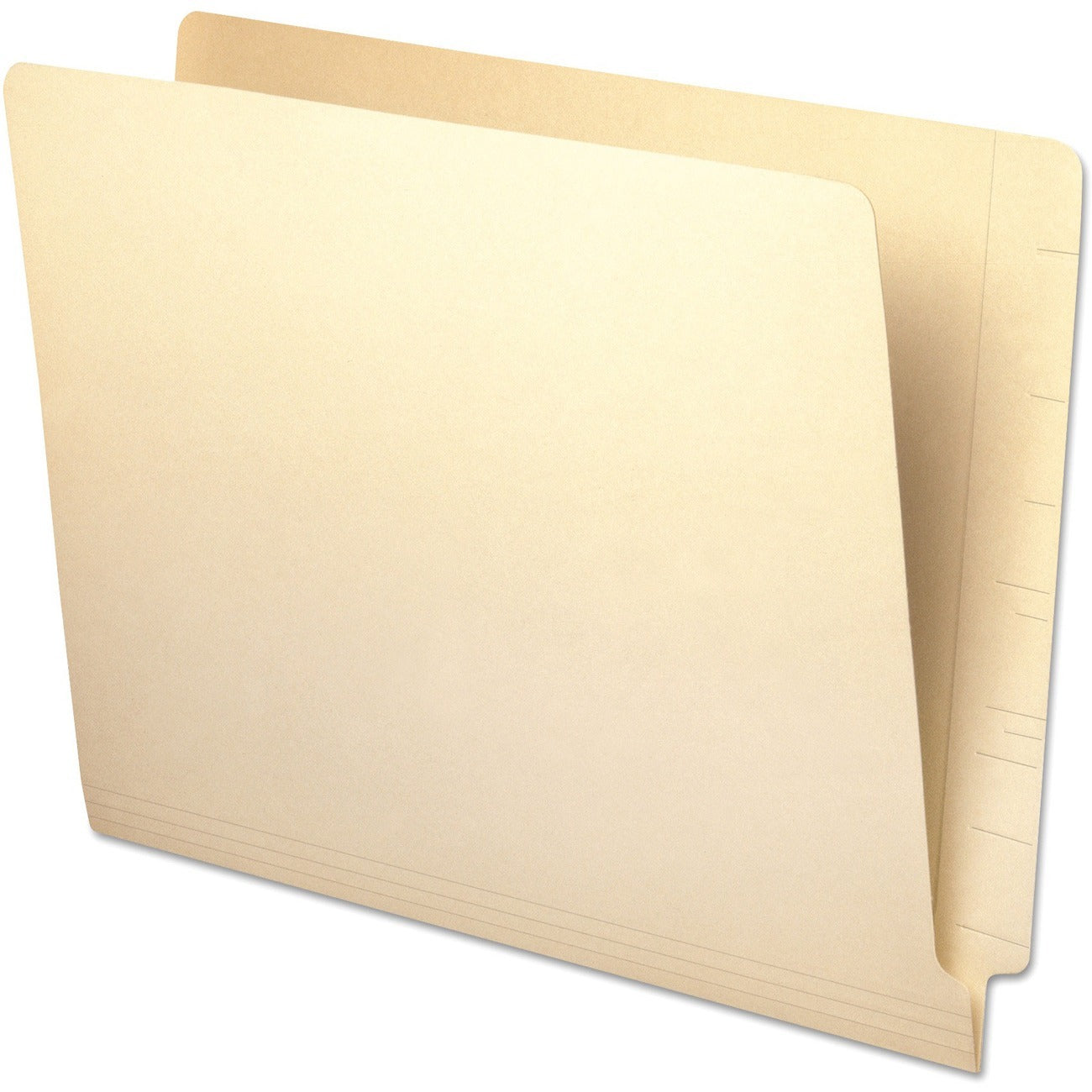 Universal Straight Tab Cut Letter End Tab File Folder - 8 1/2" x 11" - 3/4" Expansion - 11 pt. - Manila - 100 Box