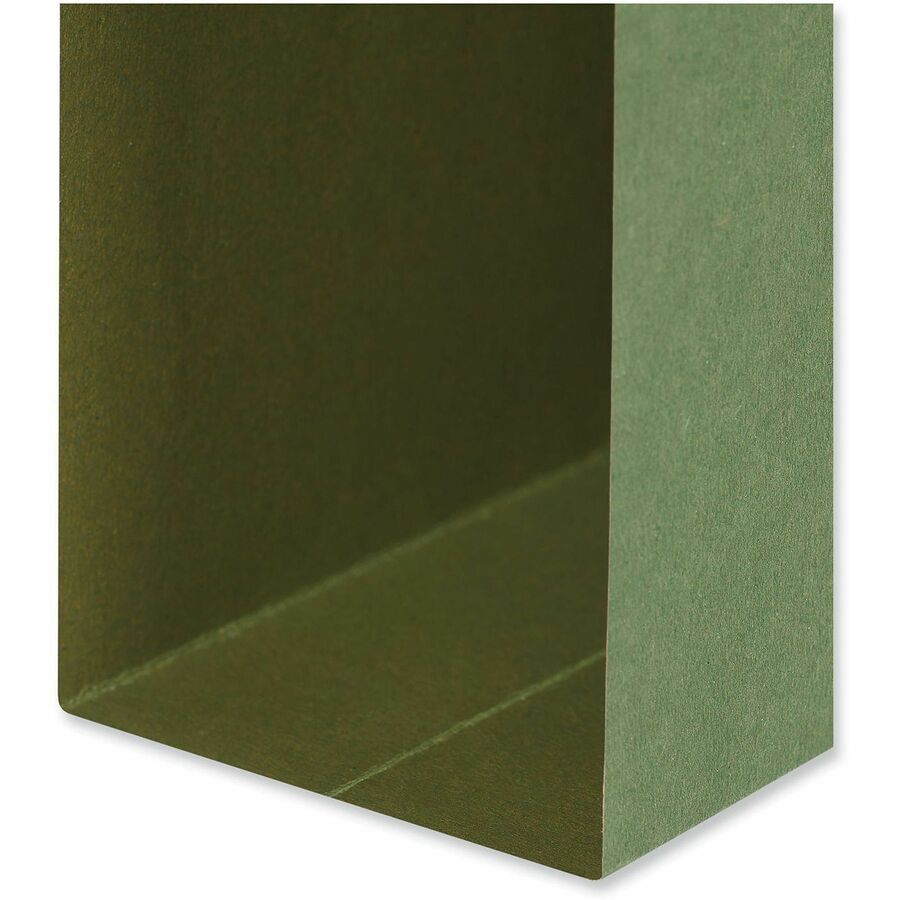Universal 1/5 Tab Cut Legal Hanging Folder - 8 1/2" x 14" - 3" Expansion - Assorted Tab Position - 11 pt. - Stock - Standard Green - 25 Box