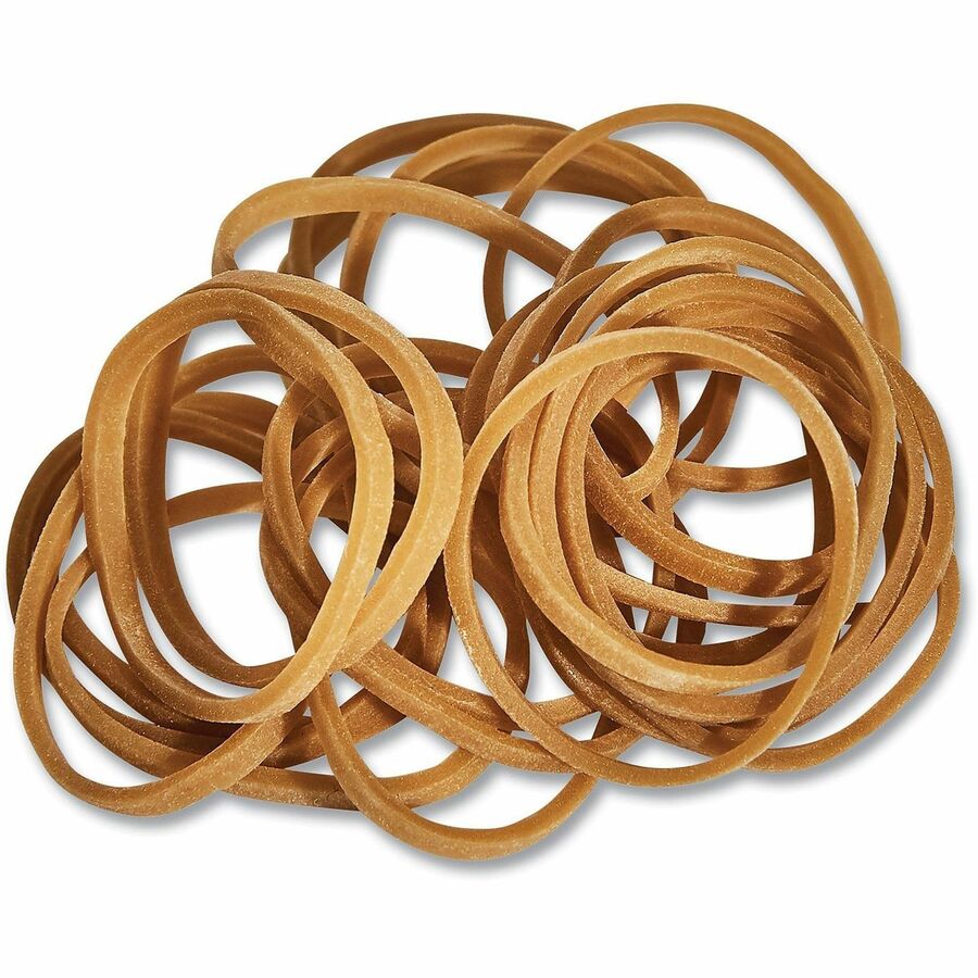 Universal Rubber Bands, Size 10, 0.04" Gauge, Beige, 1 lb Box, 3,400/Pack - Size: #10 - 1.3" Length x 0.1" Width - 6 lb/in - Rubber - Beige - 3400 / Pack